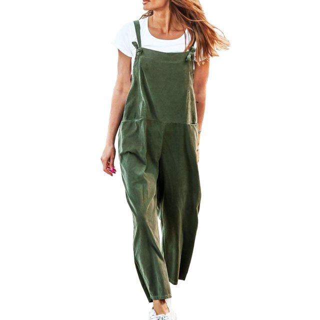 Birdeem Combinaison Pantalon à Bretelles Sans Manches Décontractée d'Été Unie pour Femme