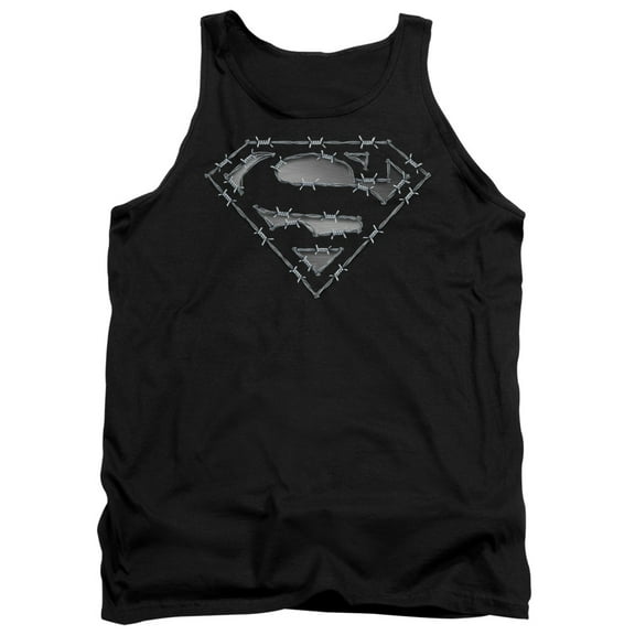 Superman Barbed Wire Adult Tank Top Black