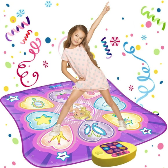 Tapete de baile SUNLIN con luces LED para niñas de 3 a 10 años