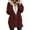 Wine, variant on HAiming Fleece Jacket for Women Long Sleeve Zip up Hoodie Coat Fall Winter Plus Size Thicken Loose Casual Sweatshirts