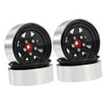thumbnail image 2 of 4 llantas de rueda RC, buje de rueda, repuesto de ruedas de metal hexagonales de 12 mm y 1,9" para coche de control remoto TRX4 90046 1/10, pieza Negro, 2 of 8