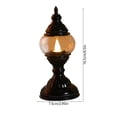 thumbnail image 3 of QuanTara Electronic Candle Lamp 6.5x2.95in, Battery Powered Flickering Flame Night Light, Vintage Oil Lamp Design for Bedside Desk, Holiday & Ambient Decor, Black, 3 of 6