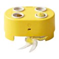 thumbnail image 2 of Cheese Box interactive Cat toy for indoor Cats, 3-in-1 Whack A Mole Feather toy, 3 Modes Rechargeable Auto Cat toys for Bored Cats, 4 Holes Kitten toy, 4 Accessories, 2 of 4