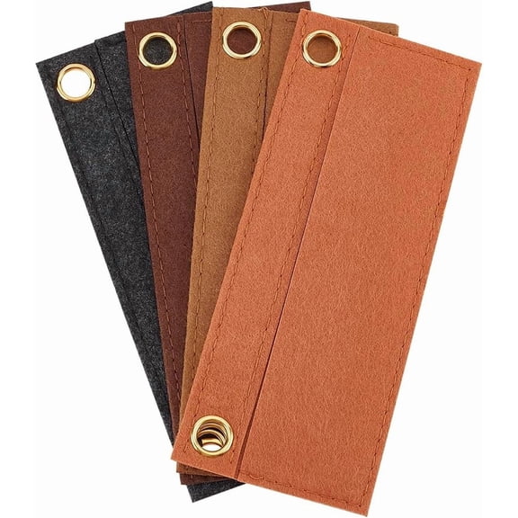 4 Colors Felt Purse Organizer Insert Handbag Divider Insert Inner Pocket Purse Rectangle Mini Envelope Crossbody Conversion Kit with Eyelets Bag In Bag Pouch Insert for DIY Wallet 6.7x2.7 Inch