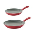 thumbnail image 3 of Tramontina Solara 2-Pack 10-inch & 12-inch Aluminum Ceramic Nonstick Fry Pans, Induction-Ready Cookware, Oven & Dishwasher Safe - Red, 3 of 7