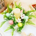 thumbnail image 2 of Easter Candle Holder Wreath for Spring Decor, Versatile Table Centerpiece and Wall Hanging, Plastic Floral Design for Festive Celebrations, 2 of 6