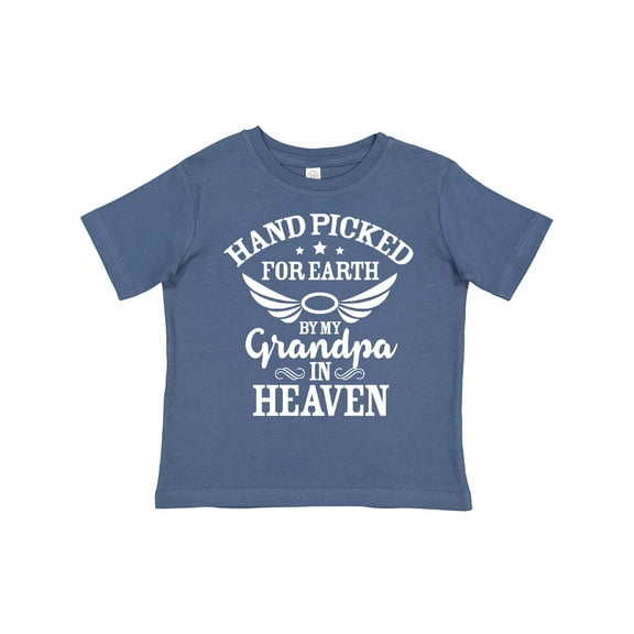Inktastic Handpicked for Earth by My Grandpa in Heaven Angel Wings Boys or Girls Toddler T-Shirt