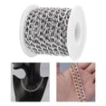 thumbnail image 3 of destyer Curb Chains Twisted Cross Cable Chain DIY Jewelry Findings Materials Silver, 3 of 9