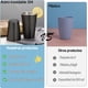 thumbnail image 2 of 10 PCS Vasos de Acero Inoxidable de 500ml - Taza de cerveza para camping,apilables y fáciles de limpiar,Se utiliza para acampar, casa, fiesta, bar, puede contener té, vino y varias bebidas (Negro）, 2 of 6