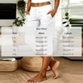 thumbnail image 3 of Women's Cotton Cropped Pants for Women, Elastic High Waist Loose Fit Pants with Pockets, Casual Everyday Lightweight Wear, Ladies Trousers Capri Summer | UKHCCC,White L, 3 of 6