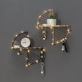 thumbnail image 3 of tredstone Wall Mount Storage Rack Home Supplies Iron Simple Living Room Kitchen Multipurpose Display Stand Wall-mounted Holder Gold, 3 of 9