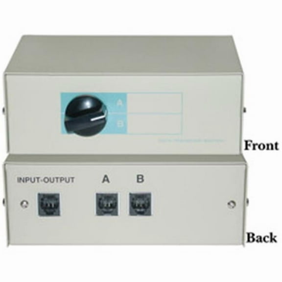 CableWholesale's AB 2 Way Switch Box, RJ12 Female