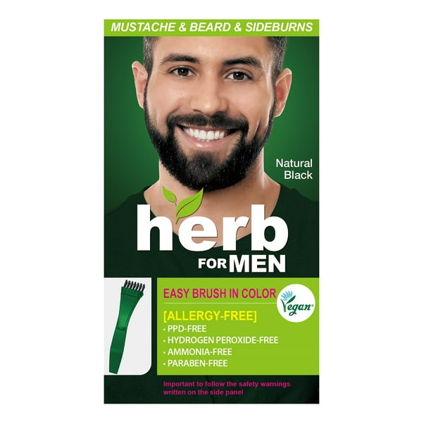 Herb For Men, PPD & Ammonia Free Mustache & Beard Dye, Vegan Natural