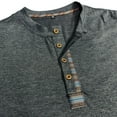 thumbnail image 5 of AZoiNM Men's Henley Neck Long Sleeve T-Shirt Soft Stretch Slim Fit 4 Button Placket Casual Top, 5 of 6