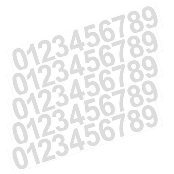 5 Sheets Vinyl Sticker Helmet outside Mailbox Home Address Number Stickers