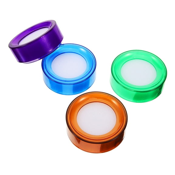 Milisten 4Pcs Money Sponge Plastic Orange Dampening Fingers for Counting Money