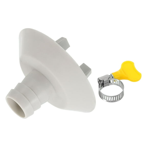 Uxcell 25mm Air Conditioner Drain Hose Connector, 1 Pcs Universal Drain Connector with Clamp, White Style 3