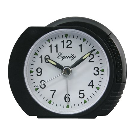 Equity by La Crosse 27001 Black Analog Alarm Clock
