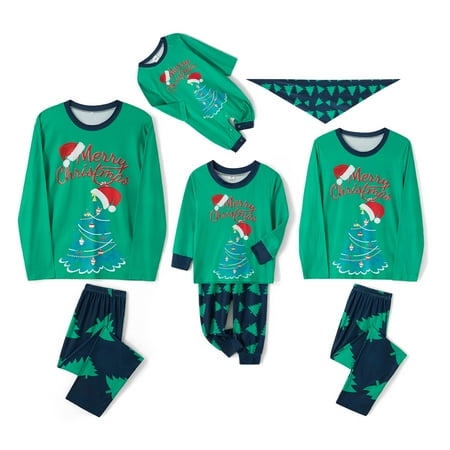 

Christmas Family Matching Pajamas Set Long Sleeve Tree Tops Pants XMAS Sleepwear Nightwear Pjs