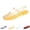 26# Yellow, variant on Clear Jelly Slide Sandals for Women Mary Jane Mules Slip On Closed Round Toe Mesh Flats Breathable Summer Beach Slippers,White 41
