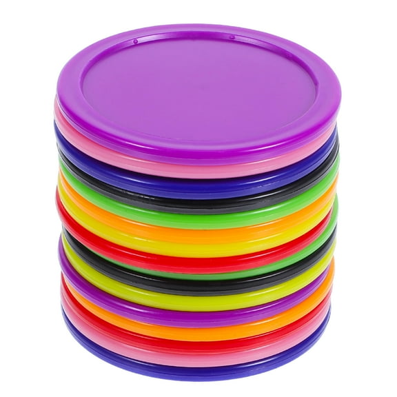 WHAMVOX 16pcs Plastic Hockey Pucks Ice Hockey Tables Pucks For Game Tables Ice Hockey Piece Ice Hockey Equipment Accessories For Hockey Table 64mm