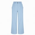 thumbnail image 4 of KPOPLK High Waisted Work Pants for Women Business Casual Outfits Office Dress Pants Trousers with Pockets(Sky Blue,M), 4 of 9
