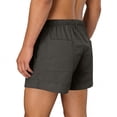 thumbnail image 3 of Yievot Cotton Shorts for Men 5 Inch Inseam Casual Drawstring Elastic Waist Summer Vacation Beach Shorts with Pockets, 3 of 8