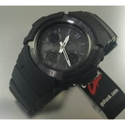 AWGM100B-1A Men's G-Shock Black Resin Tough Solar Power Atomic Watch