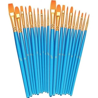 BOSOBO Paint Brushes Set, 10 Pieces Round Pointed Tip Paintbrushes Nylon  Hair Artist Acrylic Paint Brushes for Acrylic Oil Watercolor, Face Nail  Body