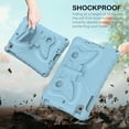 thumbnail image 3 of for iPad mini 1/2/3/4/5 Case for Kids with 90° Rotatable Folding Butterfly Stand Shoulder Strap Cover Heavy Duty Protection for iPad mini 1/2/3/4/5, Lightblue, 3 of 6