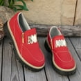 thumbnail image 5 of Dakaela Womens Loafer Shoes Platform Chunky Penny Loafers Lug Sole Slip on Work Office Business Casual Dress Shoes Red 9.5, 5 of 7