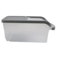 thumbnail image 4 of Kitchen Food Container, Transparent 10kg Rice Storage Box Slide Cover Bottom Pulley With Measuring Cup For Restaurant Grey, 4 of 8