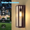 thumbnail image 2 of Juego de 2 Faroles de Pared para Exterior VerRon 40,6 cm Marrón, 2 of 7