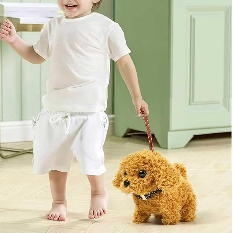 Perro Robot De Peluche Realista Con Movimiento Y Sonido – Mascota Interactiva Que Camina Y Ladra, Regalo Para Niños