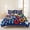 Blue, variant on 3 Pieces Queen Quilt Set,Colorful Word Pencil Stars Navy Blue Soft Bedding Sets with 1 Quilt & 2 Pillow Shams,Back to School Season Summer Bedspread Lightweight Coverlet Comforter for All Season