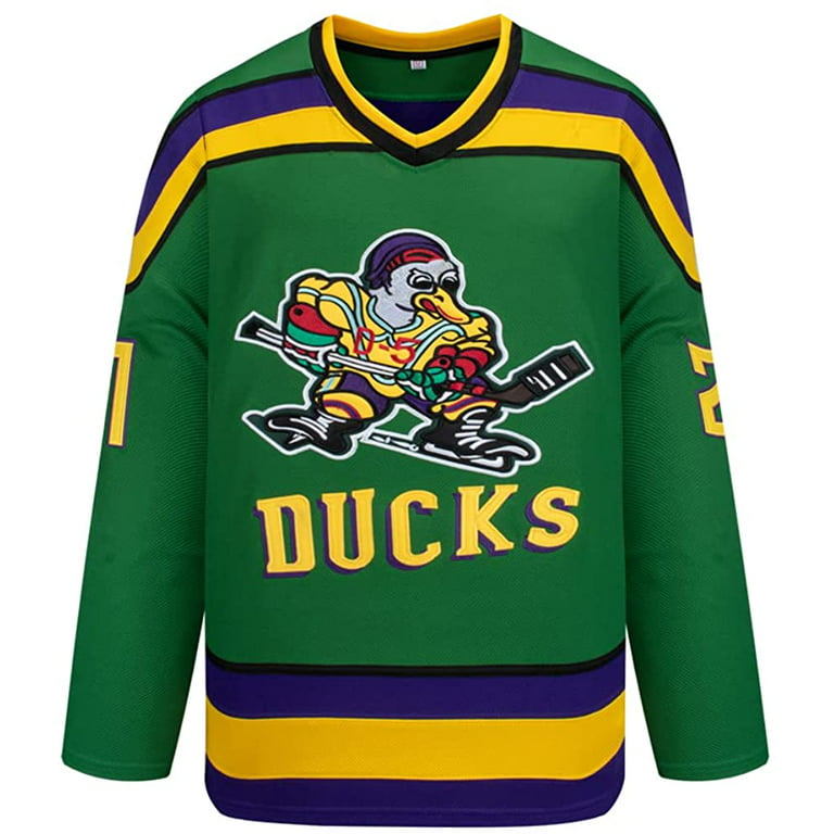 Adult Mighty Ducks Hockey Green Jersey 