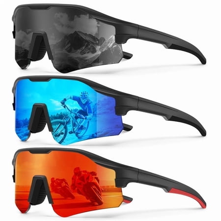 KALIYADI Sports Sunglasses Polarized Running Sun Glasses UV400 Protection for Men Women Cycling Fishing