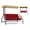Red, variant on Outdoor Waterproof Porch Swing Cushion Replacement, Thicken Fade Resistant Swing Cushions with Backrest & Ties