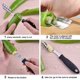 thumbnail image 3 of Jalapeno Pepper Corer, Stainless Steel Chili Corer Remover kitchen Tool with Serrated Slice and Rubber Handle Easily Seed Remover or Slice off Vegetab, 3 of 4