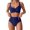 C510/Blue, variant on XIYON Women's Bikini Sets Women's Two Piece High Waist Bikini Swimsuit Summer Beach Vacation Bathing Suits