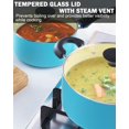thumbnail image 4 of 10-Piece Ceramic Nonstick Cookware Set - Pots, Pans, Dutch Oven, Saucepans, Frying Pans and Lids - Turquoise, 4 of 8