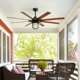 thumbnail image 3 of Sofucor 66 Inch Farmhouse Ceiling Fan with Light and Remote Control, 3 of 8