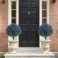 thumbnail image 2 of Costway 2 Pack Artificial Lavender Topiary Ball Trees, 24”Faux Evergreen Shrubs with Spike., 2 of 10