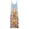 thumbnail image 3 of Seashell On The Beach Design Sleeveless Dress Woman Fashion Long Dresses Women's Summer Suit Dress 2025, 3 of 6
