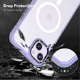 thumbnail image 5 of For Apple iPhone 16 (6.1") Compatible with MagSafe [Strong Magnetic] Slim Translucent Matte Back TPU Shockproof Phone Case Cover by Xpression - Black, 5 of 10