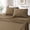 Brown, variant on 4-Piece Soft Breathable 100% Cotton Jersey Knit Bed Sheet Set with Deep Pockets, Includes Flat and Fitted Sheets and Pillowcase, Queen Size, Oatmeal Solid Color