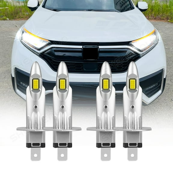 QUAYUB Combo H1 LED Headlight High Low Beam White 6000K Bulbs Kit For Honda CR-V 2005 2006 CRV