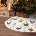 thumbnail image 5 of Rateoe Funny Chicken Pattern Christmas Tree Skirt with Ties , Christmas Tree Decorations, Farmhouse Christmas Decor Xmas Holiday Decorations-30", 5 of 6
