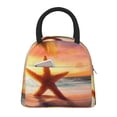 thumbnail image 2 of Haiem Starfish Sunset Sea Beach Printed Lunch Bag Women, Lunch Box Lunch Bag for Women, Small Leakproof Cute Lunch Tote Large Capacity Reusable Insulated Cooler Lunch Container, 2 of 6