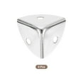 thumbnail image 3 of Uxcell 4 Pack Decorative Box Corner Cover, 18mm Metal Edge Guard, Furniture Corner Edges Protector, Silver, 3 of 6